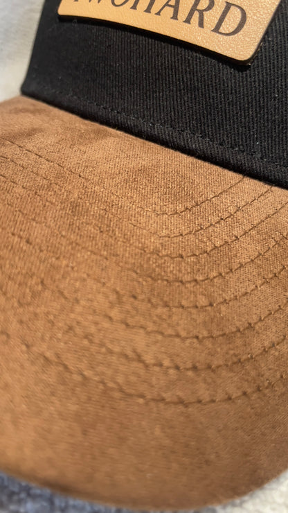 Tw2hard Leather patch Suede brim Snapback Hat